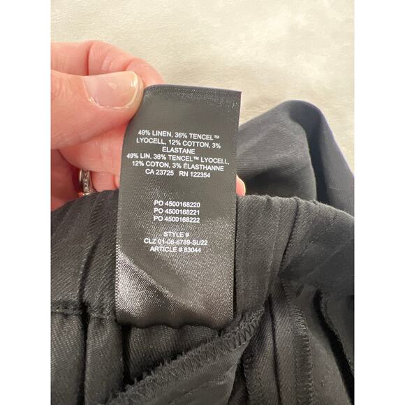 New Aritzia Babaton Dexter Pant Pull-On Tuxedo Jogger Pants Black NWT - Picture 8 of 10